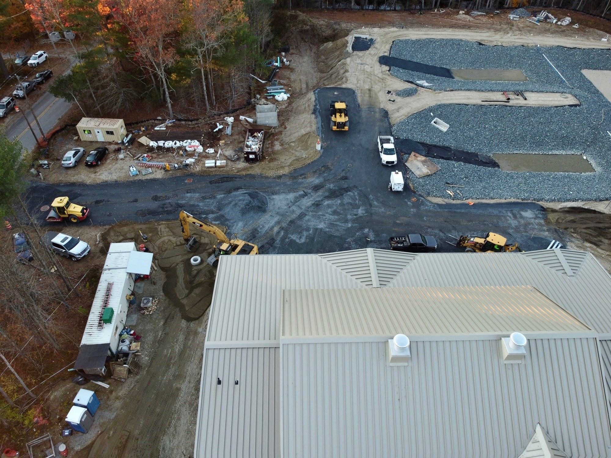 Placement ofProcessed Gravel Sub-Grade of Base Pavement at the Main Entrance and Service Road